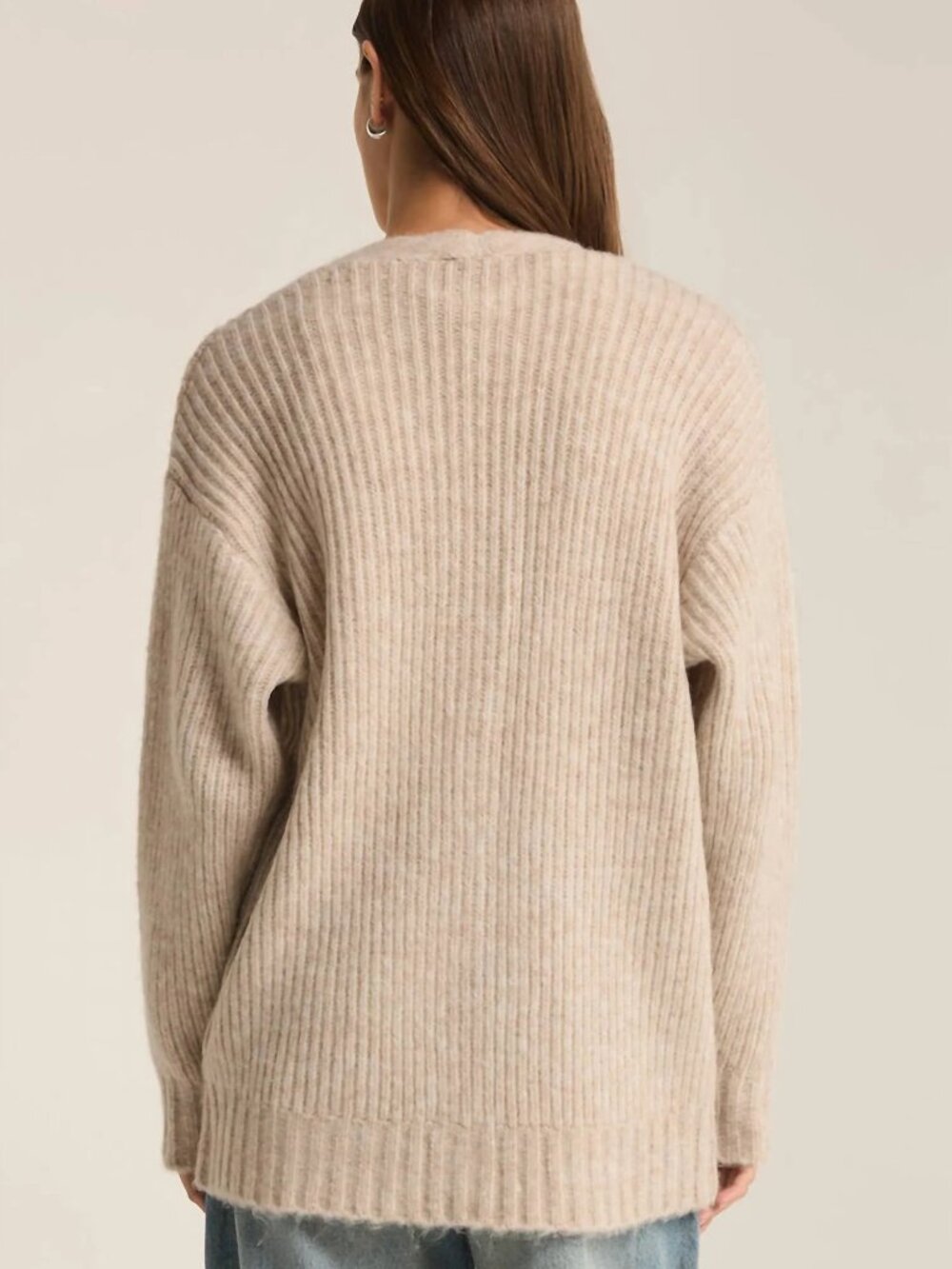 NWT Z Supply - Josie Cozy Cardigan in Light Oatmeal Heather Medium - Picture 3 of 4